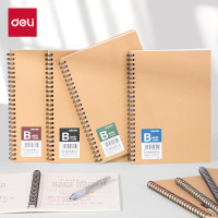 得力(deli) LA560-06 8本A5/60张牛皮纸笔记本子 线圈本螺旋本记事本软抄本