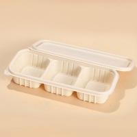 君子风便当盒3格淀粉基米黄色68*31.5*49cm 300套/箱