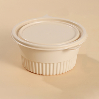 君子风圆碗750淀粉基米黄色67.5*48.5*32.5cm 300套/箱