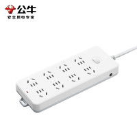 公牛(bull) 插线板 延长线 插座 217(S) 8位总控全长3米(2456)3*1.0*3m*8H