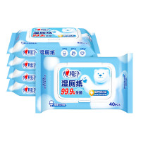 心相印(Mind Act Upon Mind) 湿厕纸系列湿巾 40片装XCY040 5包