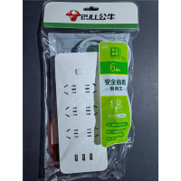 公牛M106U排插 1.8米 三插*6 USB*3