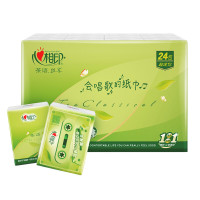 心相印(Mind Act Upon Mind) 茶语丝享系列 四层 手帕纸C3624 24包*1条