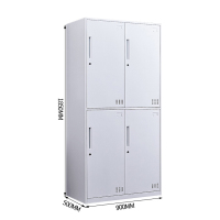 御璟 宇威更衣柜员工储物柜职员柜存包鞋柜 白色拆装四门TW-GYG301