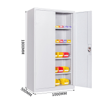 御璟 宇威重型工具柜整理柜车间工具收纳箱带挂板铁皮柜 钢制资料柜灰白色1800*1000*500款式一TW-GJG01