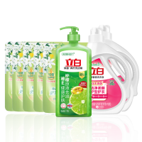立白 多姿靓彩组合 (洗衣液1.018kg*2+洗衣凝珠80g(10颗)*5+洗洁精1kg)