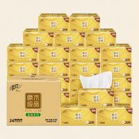 清风 原木金装3层150抽/包抽取式面巾纸BR16MJ24E 24包*1 箱
