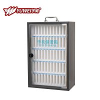 御璟 宇威 手机保管存放箱手机收纳盒带锁存放柜储存柜 挂墙 可放48台 黑色YW-SJG1014