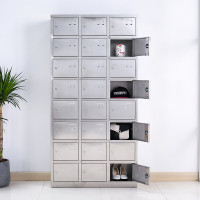 御璟 宇威304不锈钢更衣柜洁净无尘 工厂员工多层门存包储物柜 二十四门TW-不锈钢更衣柜