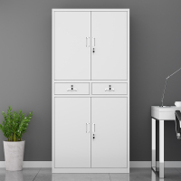 御璟 宇威文件柜铁皮柜办公柜 钢制资料储物档案凭证上下铁门中二斗柜(经济款)TW-WJGTR01