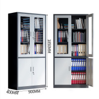 御璟 宇威文件柜办公柜钢制铁皮柜资料柜档案柜储物 拆装柜灰白薄边大器械柜(实用款)TW-WJGHBDQ02