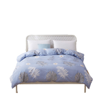 恒源祥 夕颜花开全棉印花被套HYX002DP四件套(灰)200*230 cm