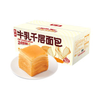 贝夫(BAEFO) 牛乳千层 面包480克*1箱(约6包)