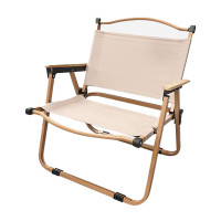 徽羚羊 木纹克米特折叠便携露营椅 单人小号(钢材椅架)55*43*61CM HLY-ZDY-22059 卡其色