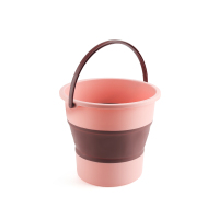 徽羚羊 便携式旅行折叠桶硅胶水桶10L 展开高27CM(中号)HLY-ST-005 粉色