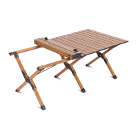 徽羚羊 户外便携式木纹 蛋卷桌(L90)90*60*46cm