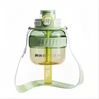 BOTTLED JOY 渐变色COOL吨吨0.6L钢环款吸喝弹跳盖 (tritan/嫩绿黄/D9)