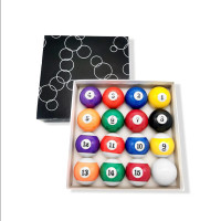 英辉INVUI 台球桌球黑8花式台球子美式球十六彩大号桌球树脂球 57.2mm