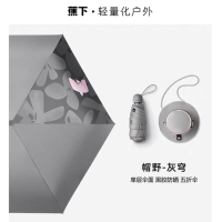 蕉下(BENEUNDER) 口袋系列 帽野黑胶太阳伞-灰穹