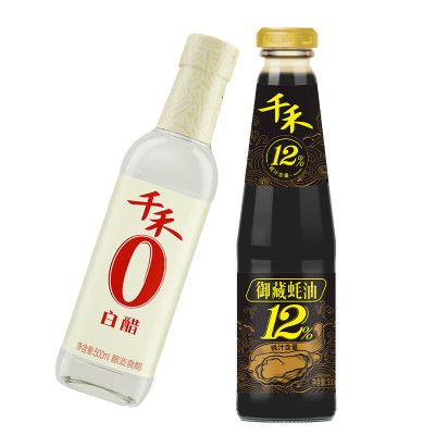 千禾 御藏蚝油12% 510g+千禾5°白醋500ml