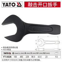 YATO 开口敲击扳手重型单头直柄呆扳手22-150mm大号工业级板子 100mm YT-3526