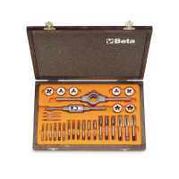 百塔(BETA)446/C30 30件装,公制铬钒钢丝锥,板牙组套