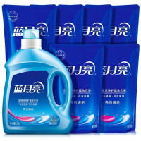 蓝月亮薰衣草亮白增艳18斤洗衣液套装3kg+袋1kg*6