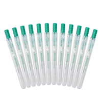 晨光(M&G)本味系列AHM27301绿色按动荧光笔 办公学习记号笔 12支/盒