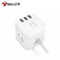 公牛(BULL)GN-U8303U-1.5M多功能USB插座魔方插座插线板插排拖线板
