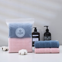 洁丽雅(grace)经典全棉优品-2A洗脸巾纯棉成人男女全棉2条面巾 袋装颜色随机