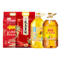 金龙鱼A款金龙鱼纯香花生油4L*1 金龙鱼至臻礼遇葵花籽油4L*1 金龙鱼乳玉皇妃壹品稻花香2.5KG*1