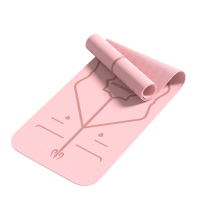 凯速 防滑耐撕带体位线TPE瑜伽垫(送绑绳)EA03 浅粉色