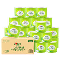 心相印-有芯卷纸云感柔肤4层130克加厚卷筒纸立体压花24卷*1箱