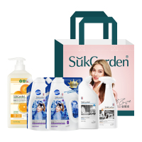 蔬果园- 家庭除菌清洁5件套(礼袋装)(洗衣液500g*2+油污净500g*1+洁厕剂500g*1+餐具净800g*1)