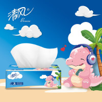 清风 卡通3层100抽抽纸 BR40AB6包*1 提