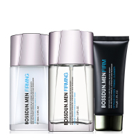 波斯顿(BOSSDUN.MEN) 油脂调护保湿+控油2件套装洗面奶128g+乳液100ml