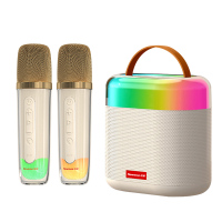 纽曼 音响一体机自带声卡拉OK家庭ktv音箱套装麦克风MC72双麦版白色