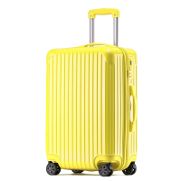 WRC 糖果色亮面时尚旅行箱W-9013黄色24英寸