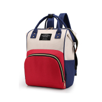 WRC 多功能防水妈咪包双肩包W-0023红白色
