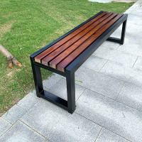 依诗幕公园椅户外长椅庭院防腐木室外1.8米胡桃色