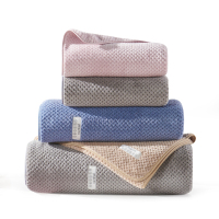 洁玉(Jeyu) 寓.舒畅三套巾礼盒DSJ-2311毛巾*2条(驼色+蓝色)+浴巾*1条(驼色)