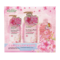 蔻斯汀(Kustie) 千岛樱花香氛洗护沐浴套装三件套 樱花洗发水600ML+樱花护发精华乳300ML+樱花沐浴露380