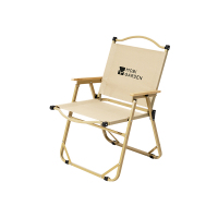 牧高笛(MOBI GARDEN OUTDOOR) 山川铁质折叠高背椅NX22665038细沙黄54*63.5*77cm
