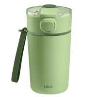 UKA 硅晶镀层保温杯UKM26T 420ml 绿色(森林秘境)