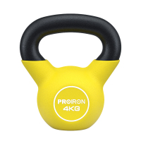 PROIRON普力艾 浸塑壶铃黄色4kg