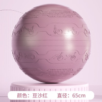 PROIRON普力艾 浮雕瑜伽球直径65cm豆沙红色