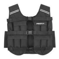 PROIRON普力艾 可调节负重背心黑色+反光条10kg