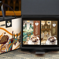 野鼬咖啡 咖啡蜜语两件套耶加雪菲挂耳彩盒装(7*10g/包)+哥伦比亚挂耳彩盒装(7*10g/包)