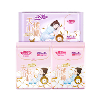 七度空间 天山绒棉卫生巾 100%纯棉表层透气姨妈巾 天山绒棉日夜用23片