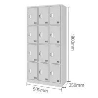 依诗幕铁皮柜十二门储物柜带锁柜子 12门900*350*1800mm